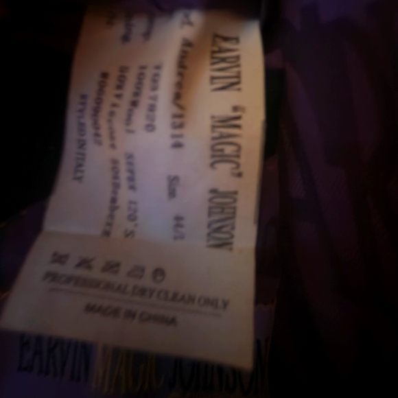 Magic Johnson Grey and Purple Sportscoat Sz 44L - Picture 7 of 7